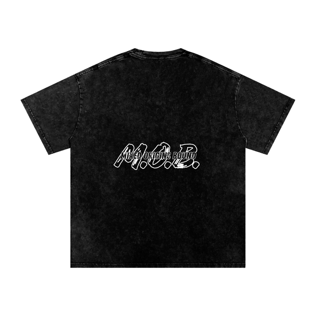 M.O.B. Snow Washed Oversized Cotton T-Shirt