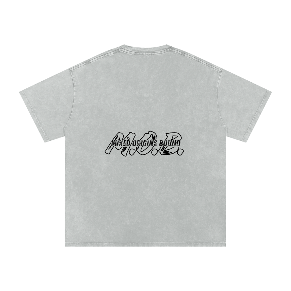 M.O.B. Snow Washed Oversized Cotton T-Shirt