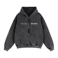 M.O.B. Zip-Through Boxy Fleece Hoodie