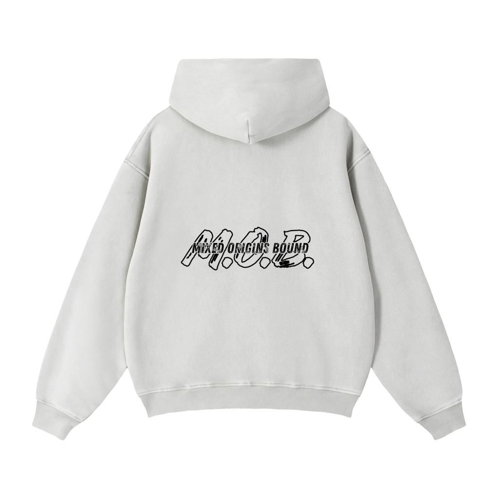 M.O.B. Zip-Through Boxy Fleece Hoodie
