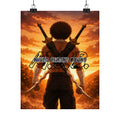 Afro Samurai Sunset Matte Poster — "Mixed Origins Bound" Vertical Art Print