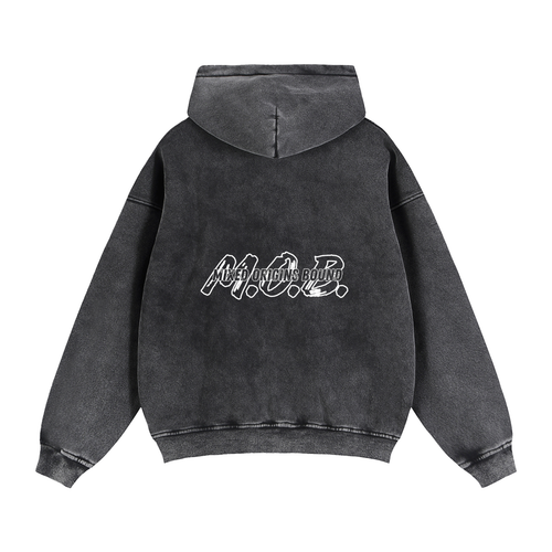 M.O.B. Zip-Through Boxy Fleece Hoodie