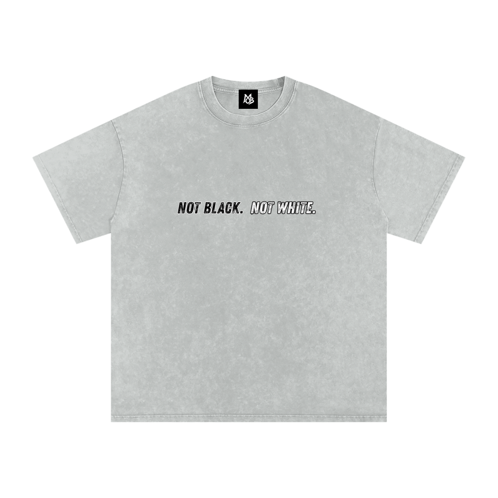 Not Black Not White Tee White
