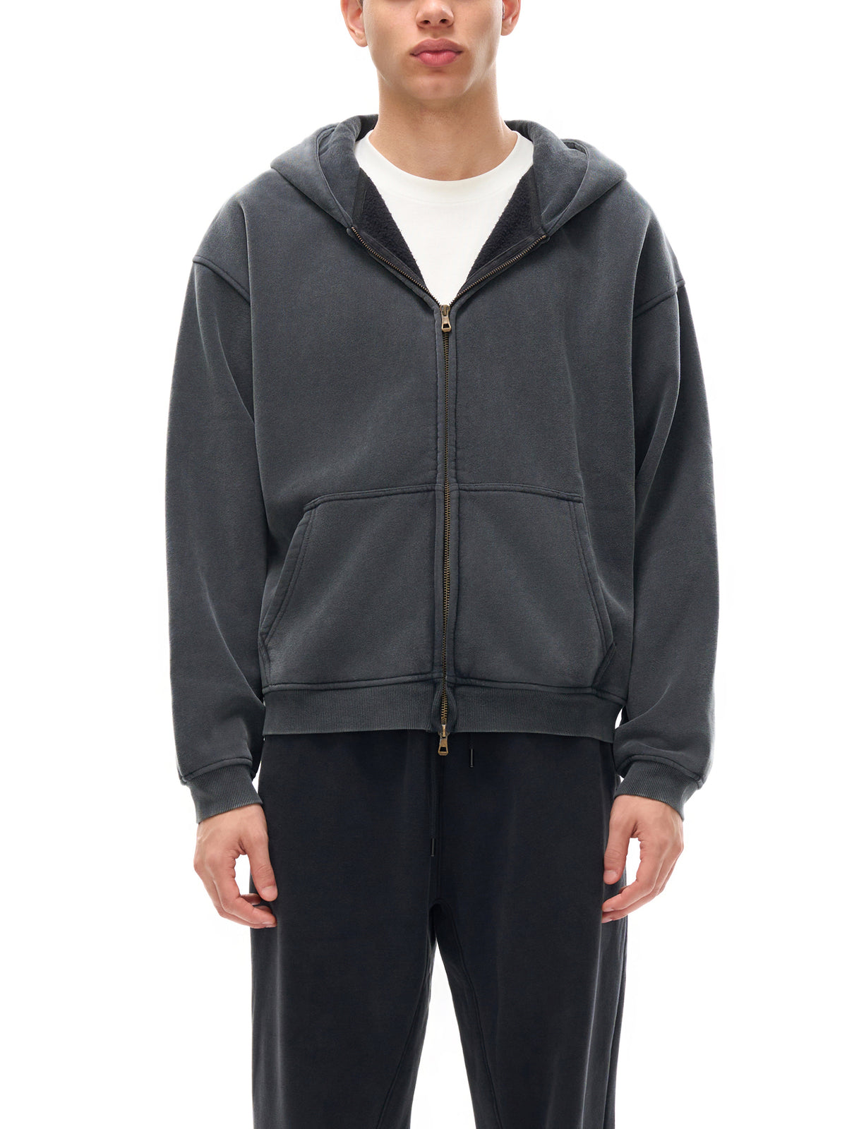 Not Black Not White Zip-Up Black